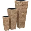 Image de vidaXL Lits surélevés 3 pcs Jacinthe d'eau Marron