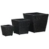 Image de vidaXL Lits Surélevés 3 pcs Pot à Fleurs Jardinière Pot à Plante Bac à Plante Véranda Jardin Balcon Terrasse Cour Extérieur Jacinthe d'eau