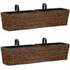 Image de vidaXL Pots de fleurs 2 pcs jacinthe d'eau marron