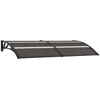 Image de vidaXL Auvent de Porte Store Marquise de Porte d’Entrée Marquise d'Accueil Solaire Toit Abri Banne Ombre Protection Noir 200x100 cm PC