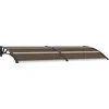 Image de vidaXL Auvent de Porte Store Marquise de Porte d’Entrée Marquise d'Accueil Solaire Toit Abri Banne Ombre Protection Noir 240x100 cm PC