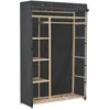 Image de vidaXL Garde-Robe Gris 110 x 40 x 170 cm Tissu