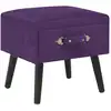 Image de vidaXL Table de chevet Violet foncé 40x35x40 cm Velours