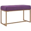 Image de vidaXL Banc Tabouret Siège Banquette Pouf Bout de Lit Bout de Canapé Chambre à Coucher Salon Salle de Séjour Intérieure Maison 80 cm Violet Velours