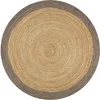 Image de vidaXL Tapis Fait à la Main Jute avec Bord Moquette Carpette Plancher Coussin de Sol Salon Chambre à Coucher Intérieur Salle de Séjour Maison Gris 90 cm