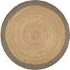 Image de vidaXL Tapis Fait à la Main Jute avec Bord Moquette Carpette Plancher Coussin de Sol Salon Chambre à Coucher Intérieur Salle de Séjour Maison Gris 150 cm