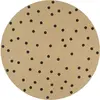 Image de vidaXL Tapis fait à la main Jute avec imprimé à pois 120 cm
