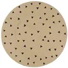 Image de vidaXL Tapis Fait à la Main Jute avec Imprimé à Triangles Moquette Carpette Plancher Coussin de Sol Salon Chambre à Coucher Intérieur Salle de Séjour Maison 90 cm
