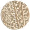 Image de vidaXL Tapis Fait à la Main Jute avec Imprimé Moquette Carpette Plancher Coussin de Sol Salon Chambre à Coucher Intérieur Salle de Séjour Maison Blanc 90 cm