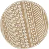 Image de vidaXL Tapis fait à la main Jute avec imprimé blanc 90 cm