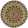 Image de vidaXL Tapis Fait à la Main Jute avec Imprimé Moquette Carpette Plancher Coussin de Sol Salon Chambre à Coucher Intérieur Salle de Séjour Maison 90 cm