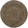 Image de vidaXL Tapis Fait à la Main Jute Moquette Carpette Plancher Coussin de Sol Salon Chambre à Coucher Intérieur Salle de Séjour Maison Noir et Naturel 90 cm