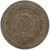 Image de vidaXL Tapis Fait à la Main Jute Moquette Carpette Plancher Coussin de Sol Salon Chambre à Coucher Intérieur Salle de Séjour Maison Noir et Naturel 120 cm