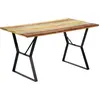 Image de vidaXL Table à manger 140x80x76 cm Bois de récupération massif