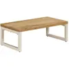 Image de vidaXL Table basse 100x50x35 cm Bois de manguier solide et acier