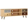 Image de vidaXL Meuble TV 120x30x40 cm Bois Massif de manguier
