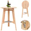 Image de vidaXL Table de bar pliable 78 cm Bois de sapin