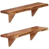 Image de vidaXL Étagères murales 2 pcs 60x20x18 cm Bois d'acacia massif