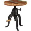 Image de Table d appoint 45x (45 62) cm Bois de récupération et fonte