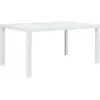 Image de vidaXL Table de jardin Blanc 150x90x72 cm Plastique Aspect de rotin