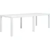 Image de vidaXL Table de jardin Blanc 220x90x72 cm Plastique Aspect de rotin