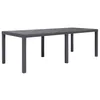 Image de vidaXL Table de Jardin Marron 220x90x72 cm Plastique Aspect de rotin