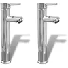 Image de vidaXL Mitigeurs de salle de bain 2 pcs Chrome