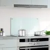 Image de vidaXL Dosseret de cuisine Blanc 70x40 cm Verre trempé