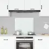 Image de vidaXL Dosseret de cuisine Blanc 70x60 cm Verre trempé