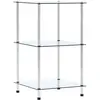 Image de vidaXL Étagère 3 niveaux Transparent 40x40x67 cm Verre trempé