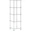 Image de vidaXL Étagère 5 niveaux Transparent 40x40x130 cm Verre trempé