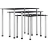 Image de vidaXL Tables gigognes 3 pcs Noir Verre trempé