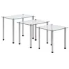Image de Tables gigognes 3 pcs Transparent Verre trempé