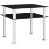 Image de Table d appoint Noir 45x50x45 cm Verre trempé