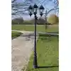 Image de vidaXL Lampadaire de jardin 3 bras 230 cm Vert foncé/Noir Aluminium