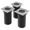 Image de vidaXL Lampes encastrées au sol d'extérieur 3 pcs Carré
