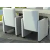 Image de vidaXL Chaises à manger lot de 2 blanc similicuir