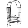 Image de vidaXL Voûte à roses de jardin avec banc
