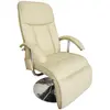 Image de vidaXL Fauteuil de massage blanc crème similicuir