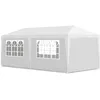 Image de vidaXL Tente de réception 3 x 6 m Blanc