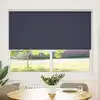 Image de vidaXL Store enrouleur occultant 144,4 x 175 cm, largeur du tissu 140 cm, coloris marine