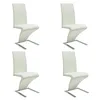 Image de vidaXL Lot de 4 chaises Blanche