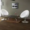 Image de vidaXL Tabourets de bar lot de 2 blanc similicuir
