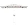 Image de vidaXL Parasol Blanc Sable Rectangulaire Parasol de Jardin Plage Pare-Soleil