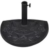 Image de vidaXL Pied Base de Parasol Semi-Circulaire en Résine Support Socle Parasol