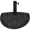 Image de vidaXL Socle de parasol demi-rond Résine