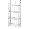 Image de vidaXL Etagère Carrée pour Plantes Blanc Support de Plantes Jardinage Jardin