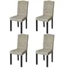 Image de vidaXL Chaises à manger lot de 4 poil de chameau tissu