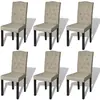 Image de vidaXL Chaises à manger lot de 6 poil de chameau tissu
