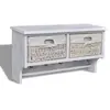 Image de vidaXL Porte-manteau Blanc 60x23,5x33 cm Bois de Paulownia